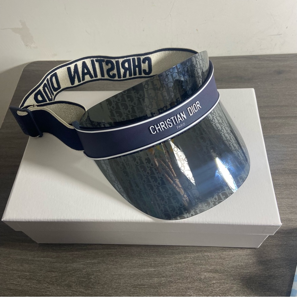 Dior Navy and White Visor Hat